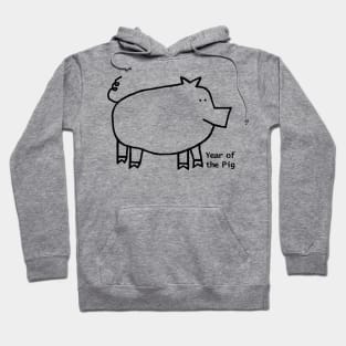 Year of the Pig Outline Hoodie